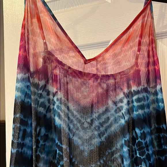 Multicolor Tie-Dye Women's Swim One Piece - Picture 3 of 4